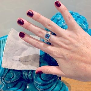 Authentic David Yurman Blue Topaz Ring